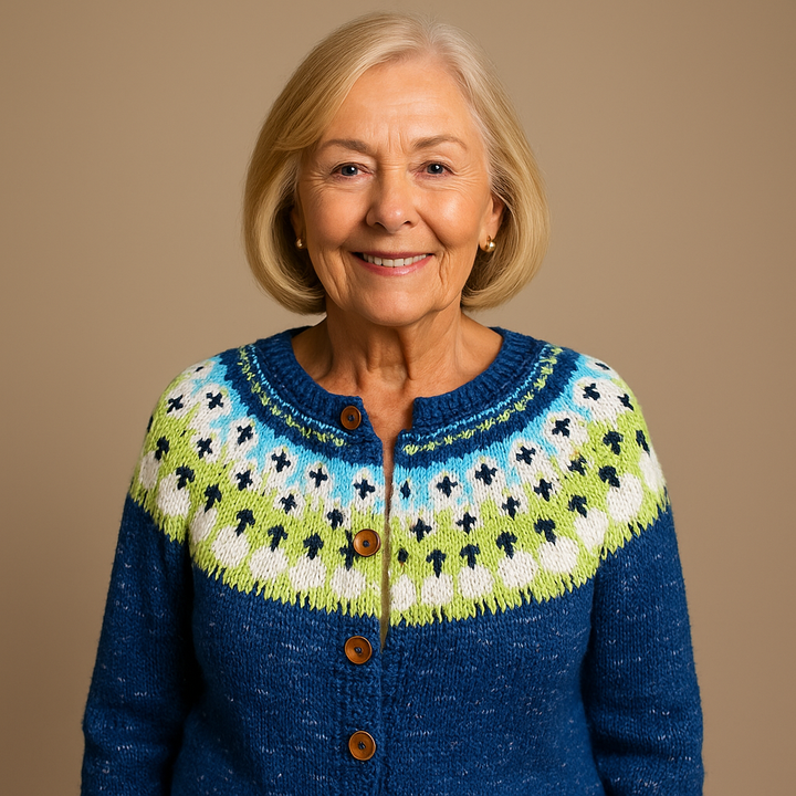 Laera &amp; Cole - Klassisk vintage uldstrikket cardigan