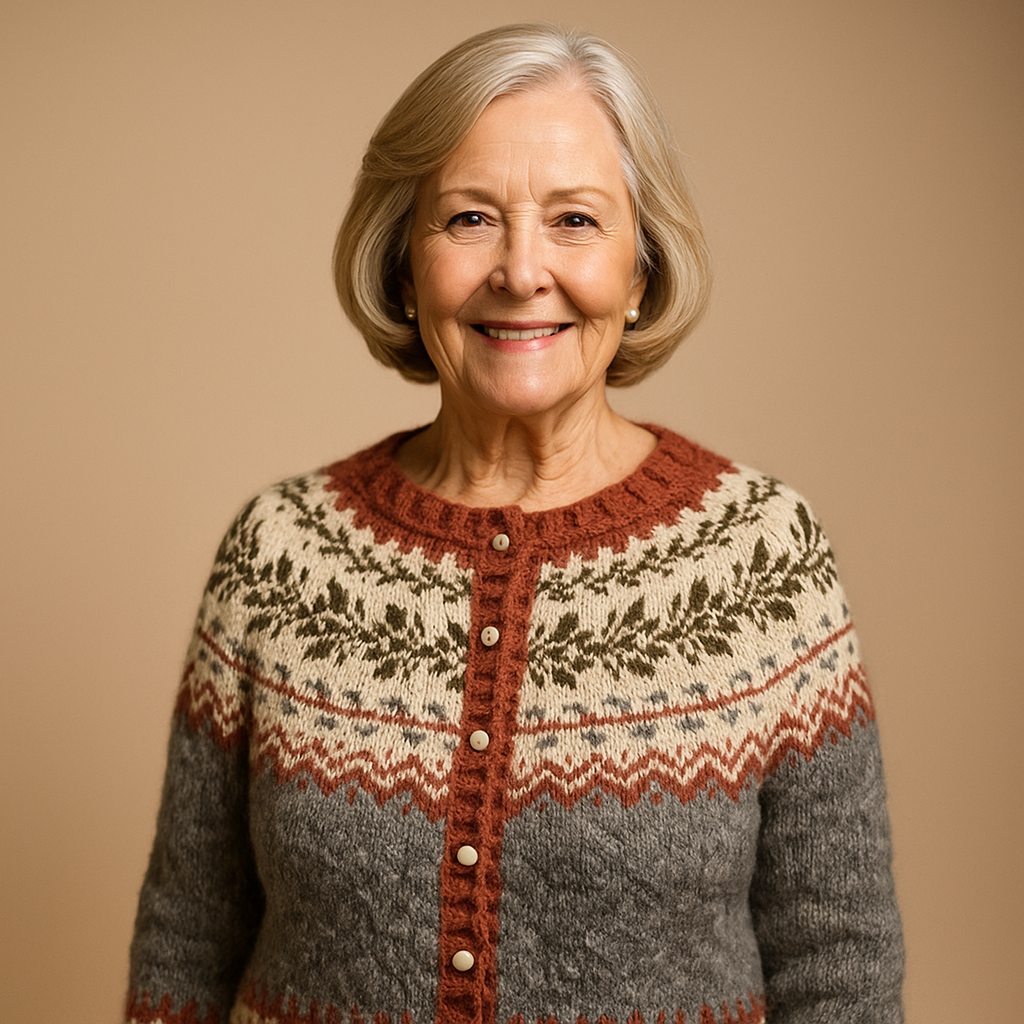 Laera &amp; Cole - Klassisk vintage uldstrikket cardigan