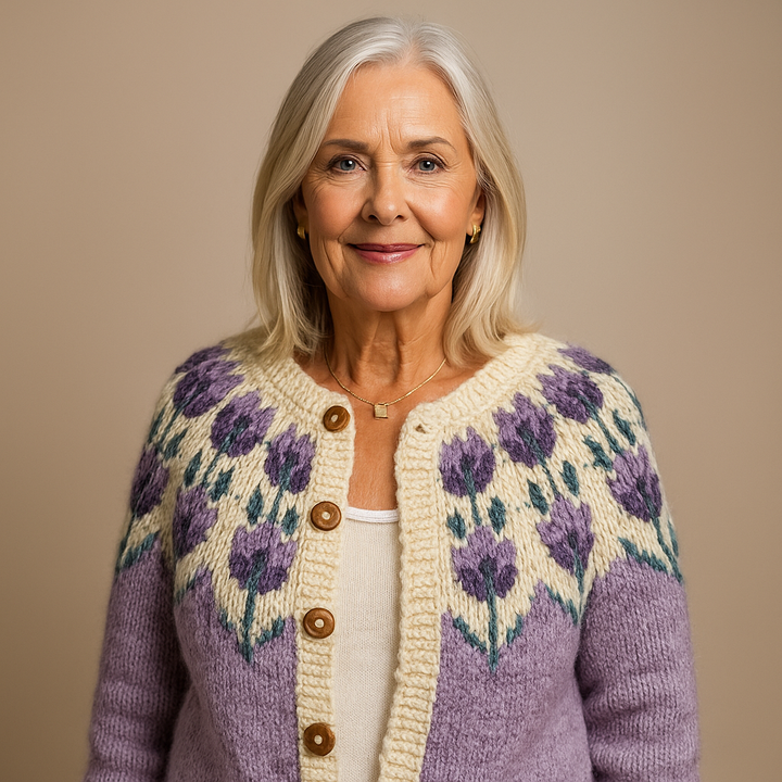 Laera &amp; Cole - Klassisk vintage uldstrikket cardigan