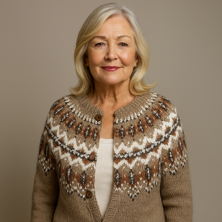 Laera &amp; Cole - Klassisk vintage uldstrikket cardigan