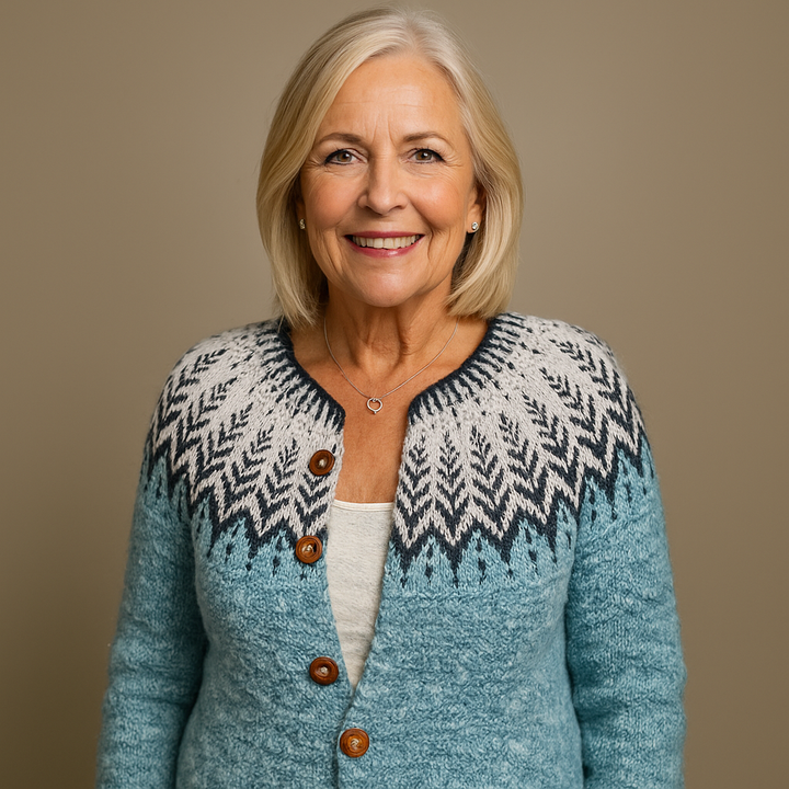 Laera &amp; Cole - Klassisk vintage uldstrikket cardigan