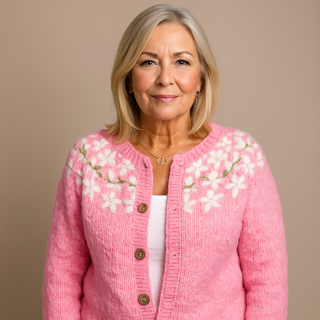 Laera &amp; Cole - Klassisk vintage uldstrikket cardigan