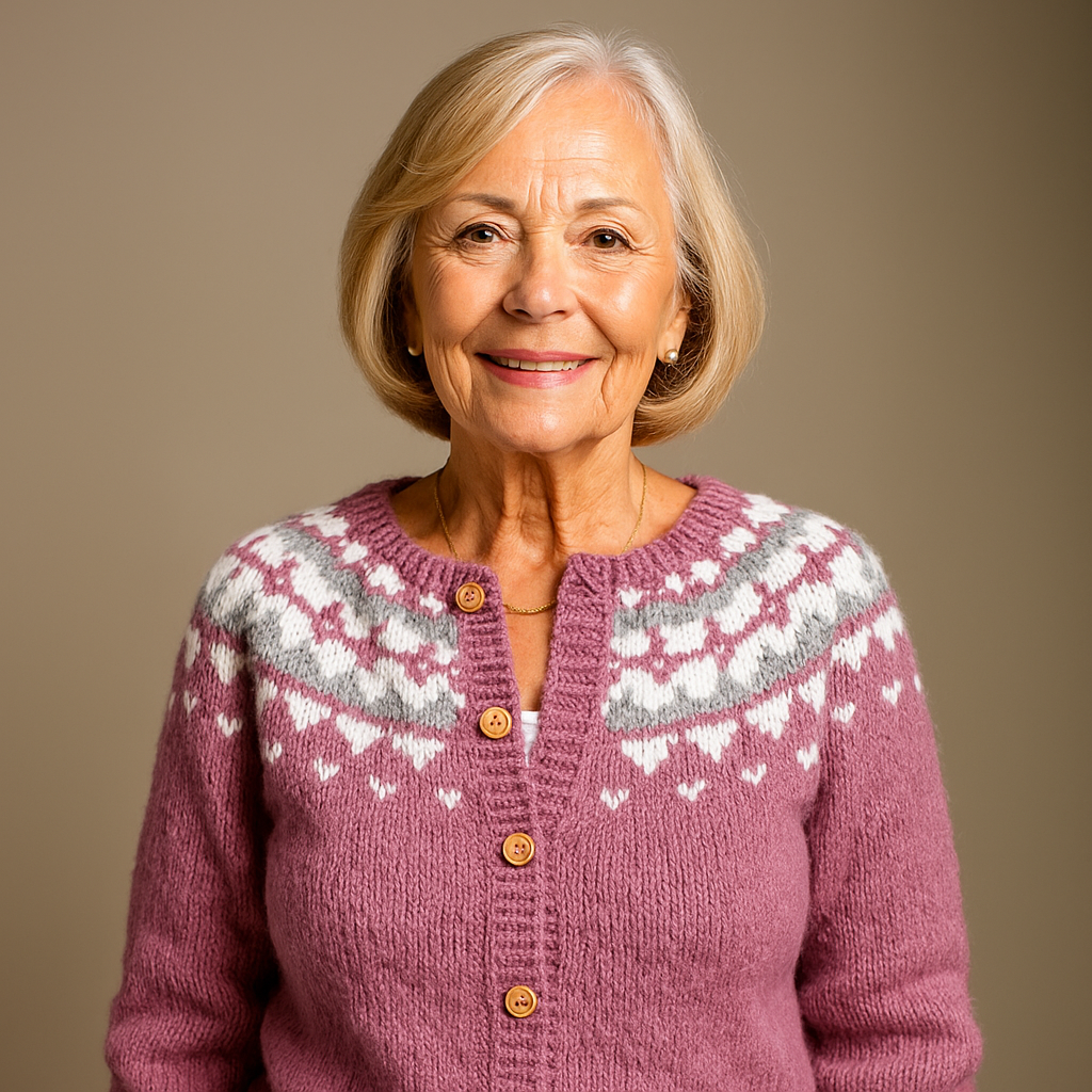 Laera &amp; Cole - Klassisk vintage uldstrikket cardigan