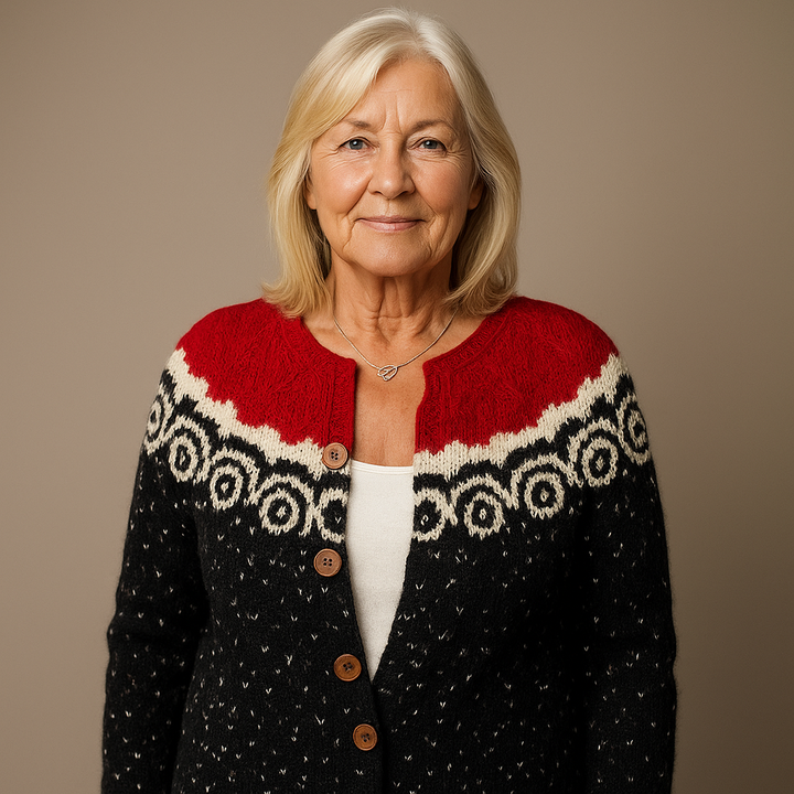 Laera &amp; Cole - Klassisk vintage uldstrikket cardigan