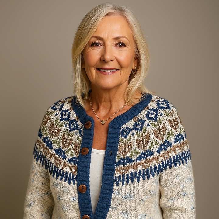 Laera &amp; Cole - Klassisk vintage uldstrikket cardigan