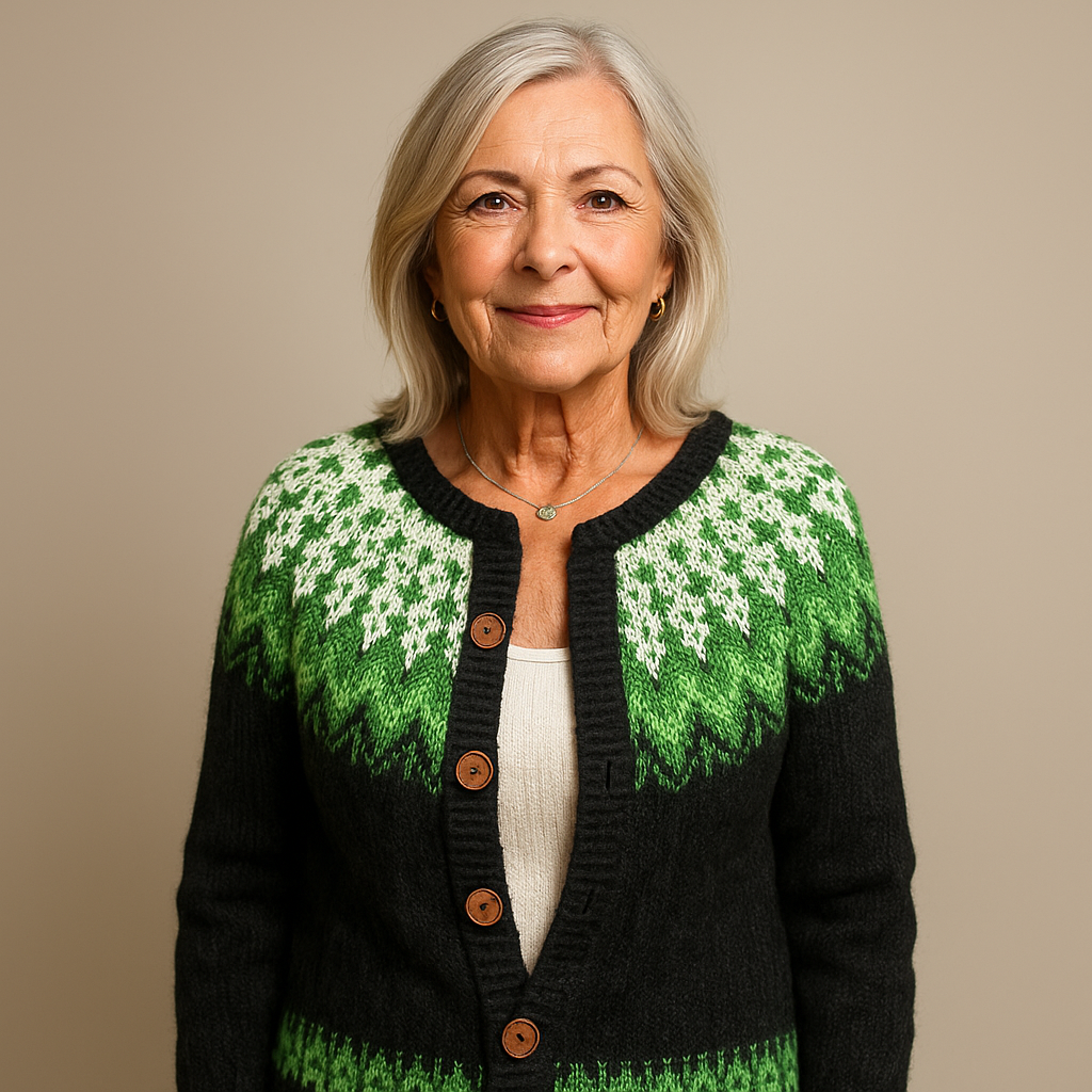 Laera &amp; Cole - Klassisk vintage uldstrikket cardigan