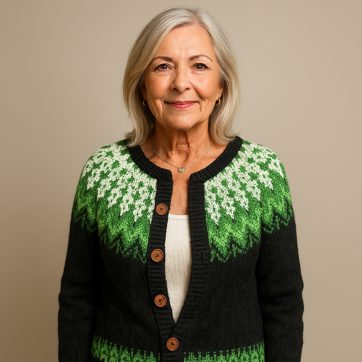 Laera &amp; Cole - Klassisk vintage uldstrikket cardigan