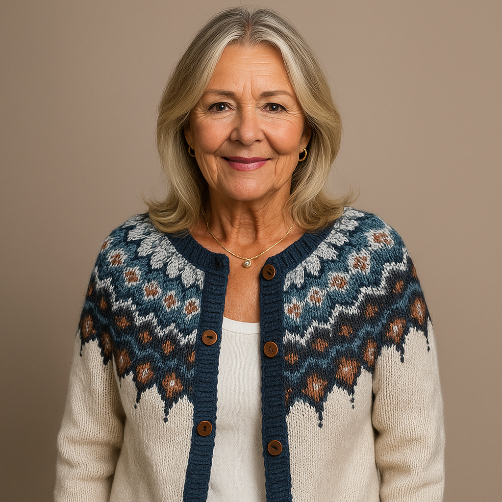 Laera &amp; Cole - Klassisk vintage uldstrikket cardigan