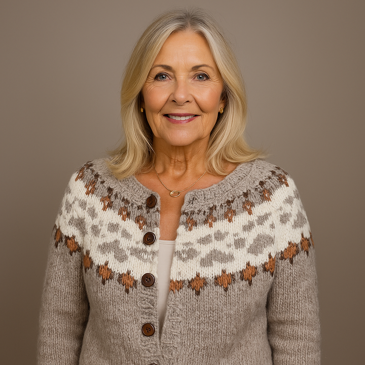 Laera &amp; Cole - Klassisk vintage uldstrikket cardigan