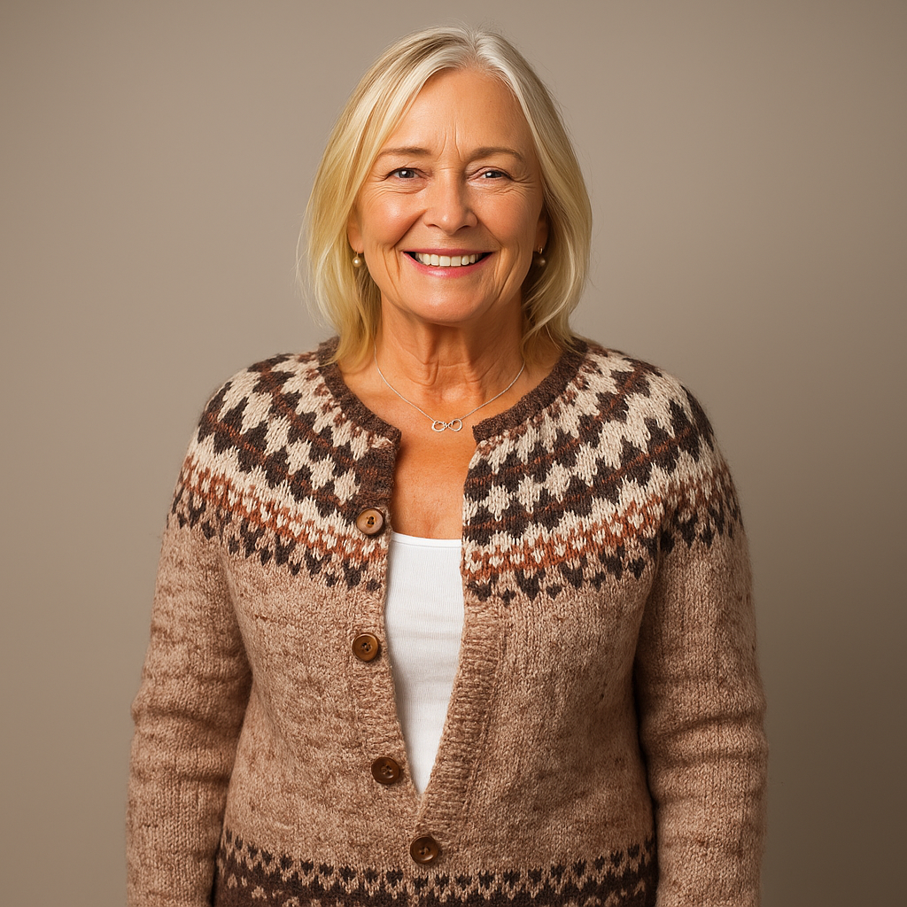 Laera &amp; Cole - Klassisk vintage uldstrikket cardigan