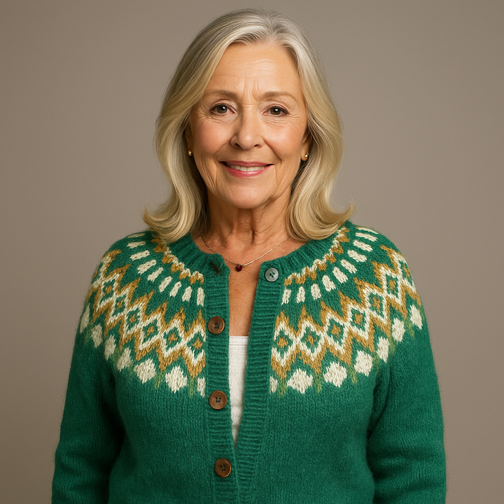 Laera &amp; Cole - Klassisk vintage uldstrikket cardigan