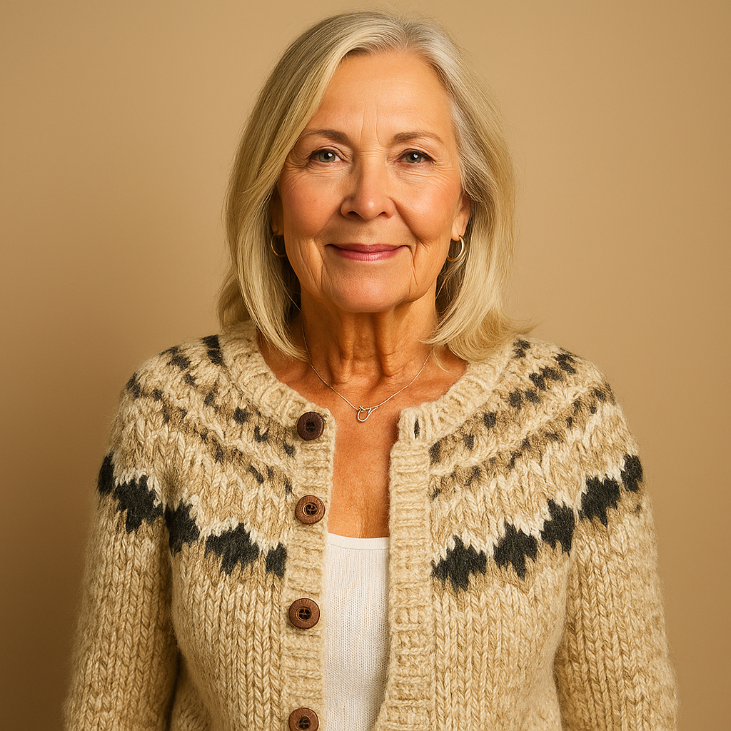 Laera &amp; Cole - Klassisk vintage uldstrikket cardigan