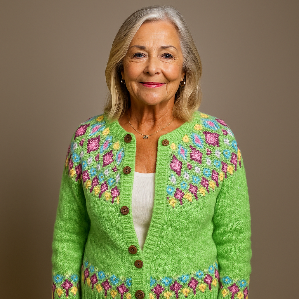 Laera &amp; Cole - Klassisk vintage uldstrikket cardigan