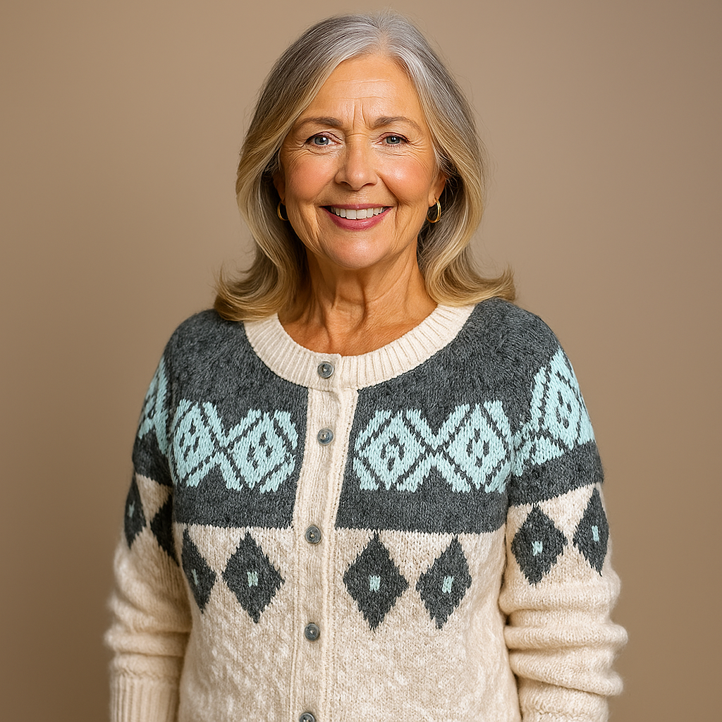 Laera &amp; Cole - Klassisk vintage uldstrikket cardigan