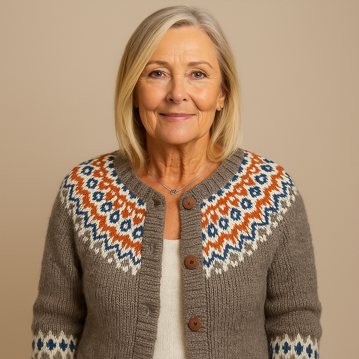 Laera &amp; Cole - Klassisk vintage uldstrikket cardigan