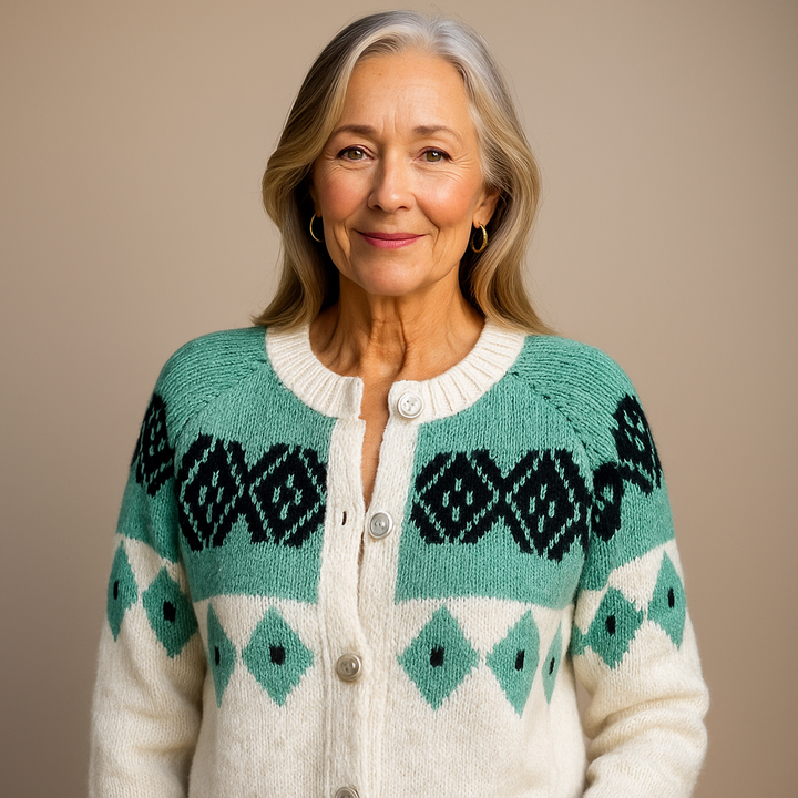 Laera &amp; Cole - Klassisk vintage uldstrikket cardigan