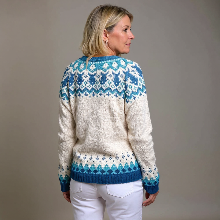 Laera &amp; Cole - Klassisk vintage uldstrikket cardigan
