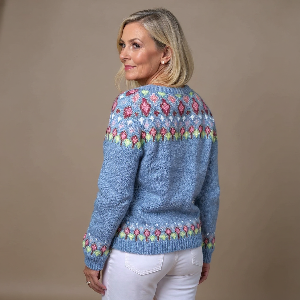 Laera &amp; Cole - Klassisk vintage uldstrikket cardigan