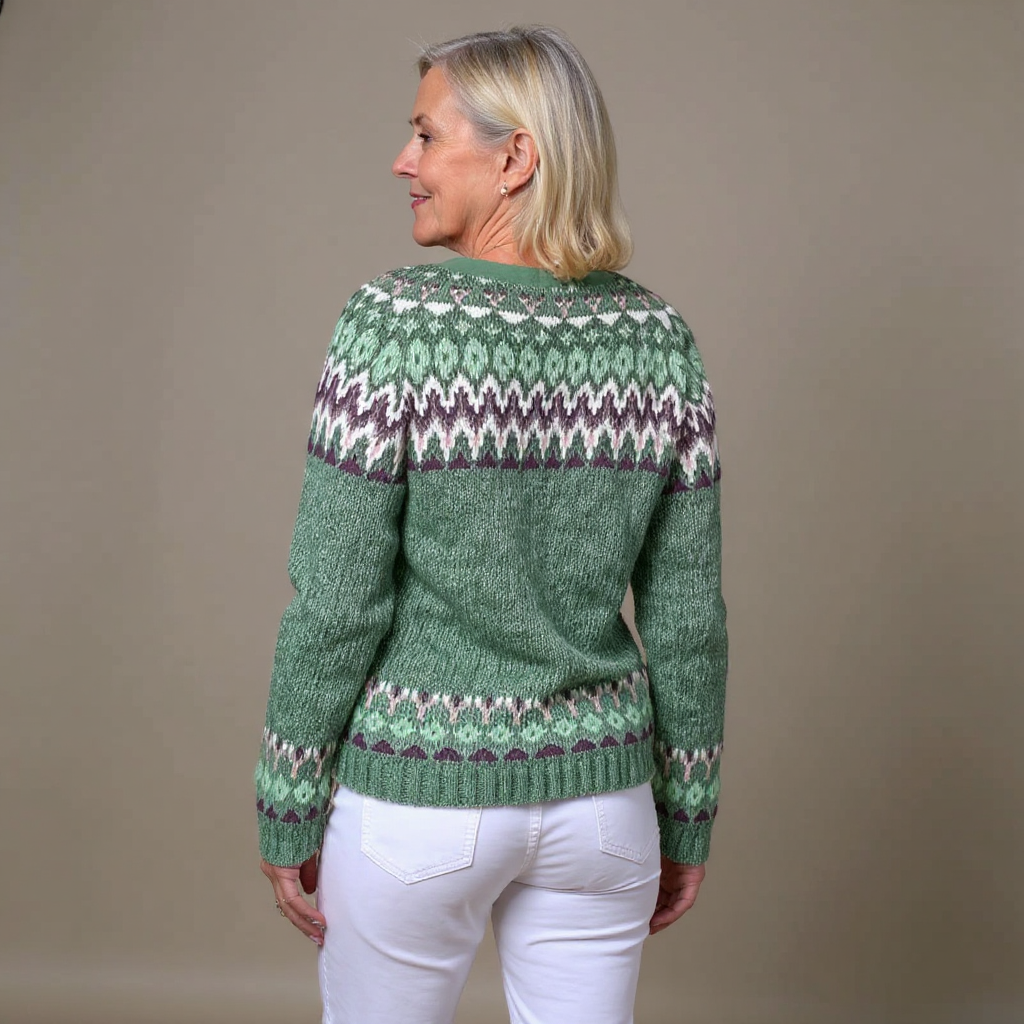 Laera &amp; Cole - Klassisk vintage uldstrikket cardigan