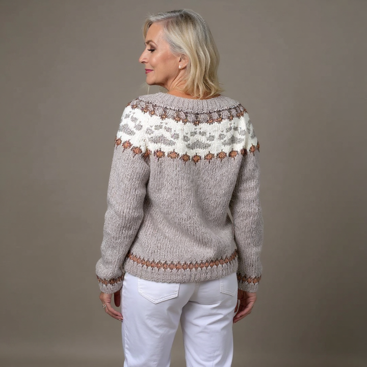 Laera &amp; Cole - Klassisk vintage uldstrikket cardigan