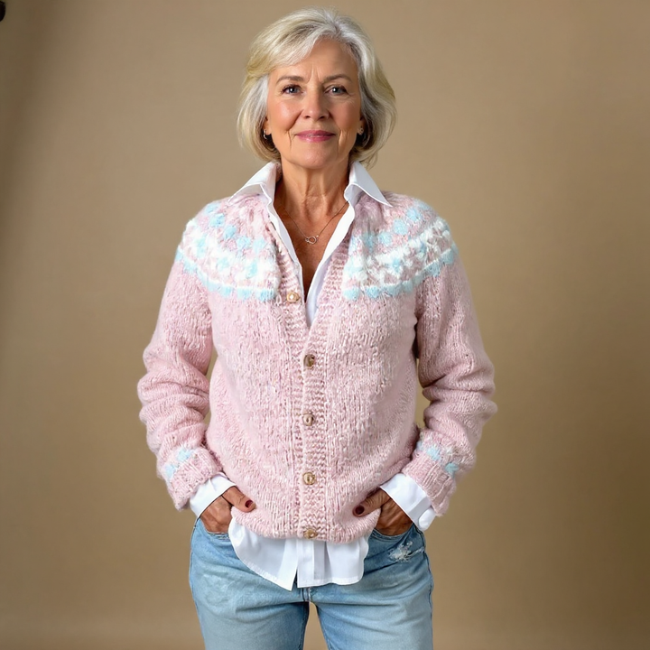 Laera &amp; Cole - Klassisk vintage uldstrikket cardigan