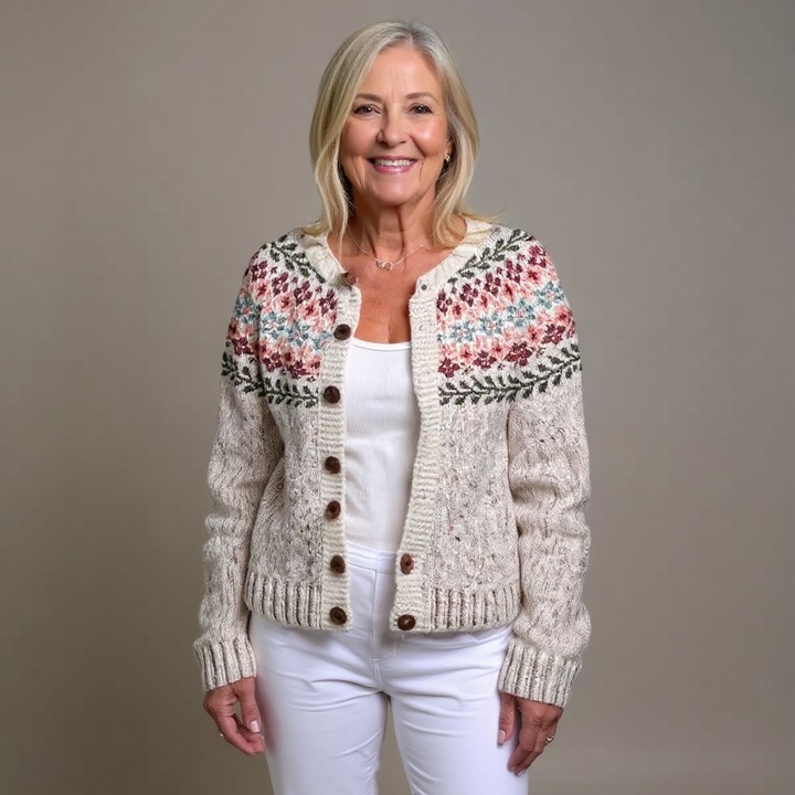 Laera &amp; Cole - Klassisk vintage uldstrikket cardigan