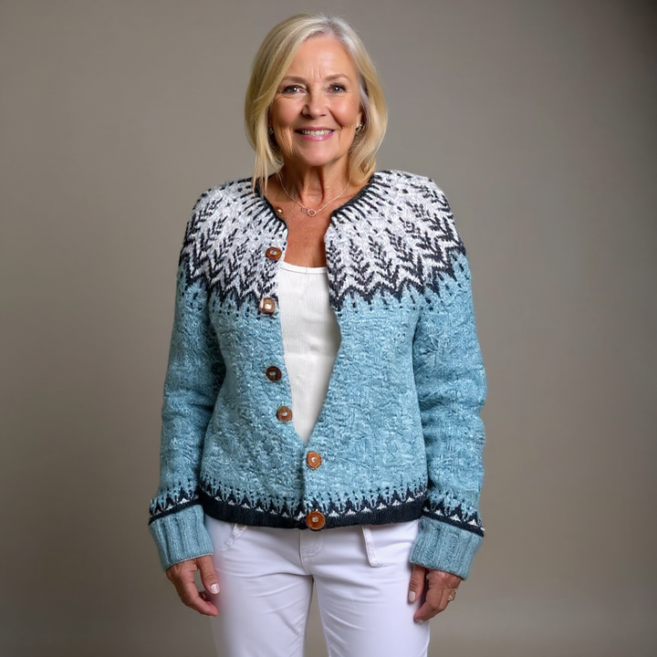 Laera &amp; Cole - Klassisk vintage uldstrikket cardigan