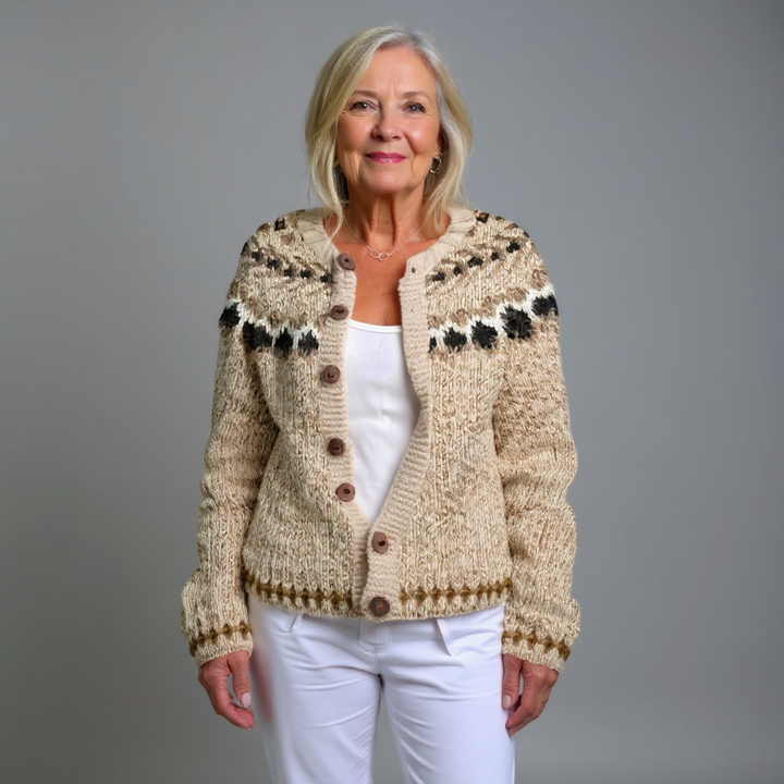 Laera &amp; Cole - Klassisk vintage uldstrikket cardigan