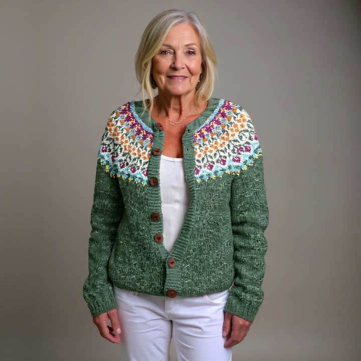 Laera &amp; Cole - Klassisk vintage uldstrikket cardigan