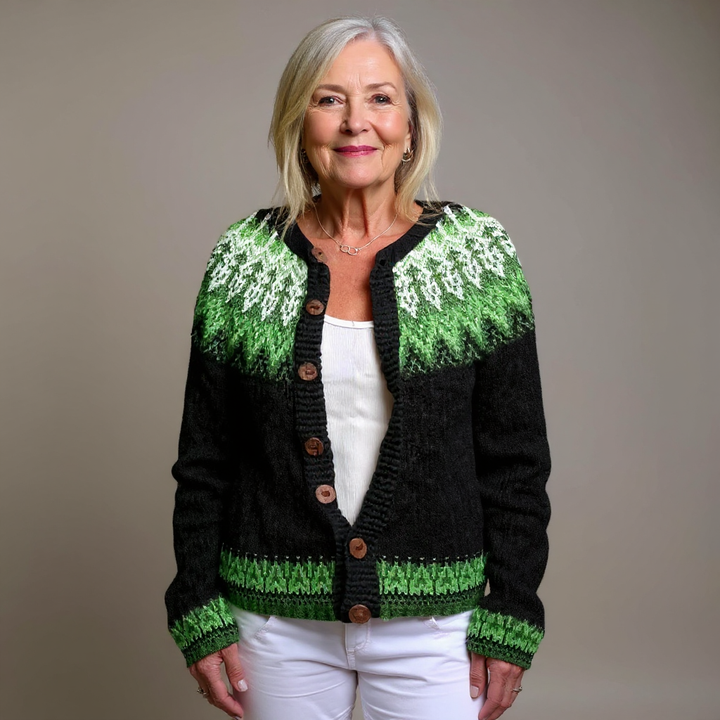 Laera &amp; Cole - Klassisk vintage uldstrikket cardigan