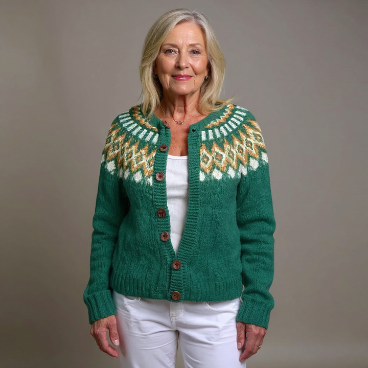 Laera &amp; Cole - Klassisk vintage uldstrikket cardigan